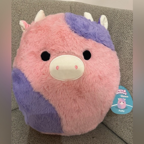 Nwt 12" Patty Fuzzamallow Purpe & Pink Cow Squishmallow - Picture 3 of 6